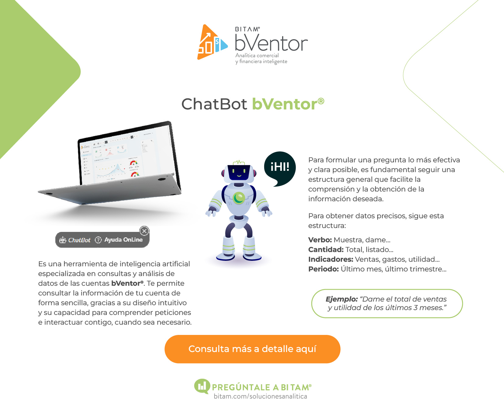 Tu asistente inteligente en bVentor®︎ está listo para ayudarte.
 | CTA: Ver infografía